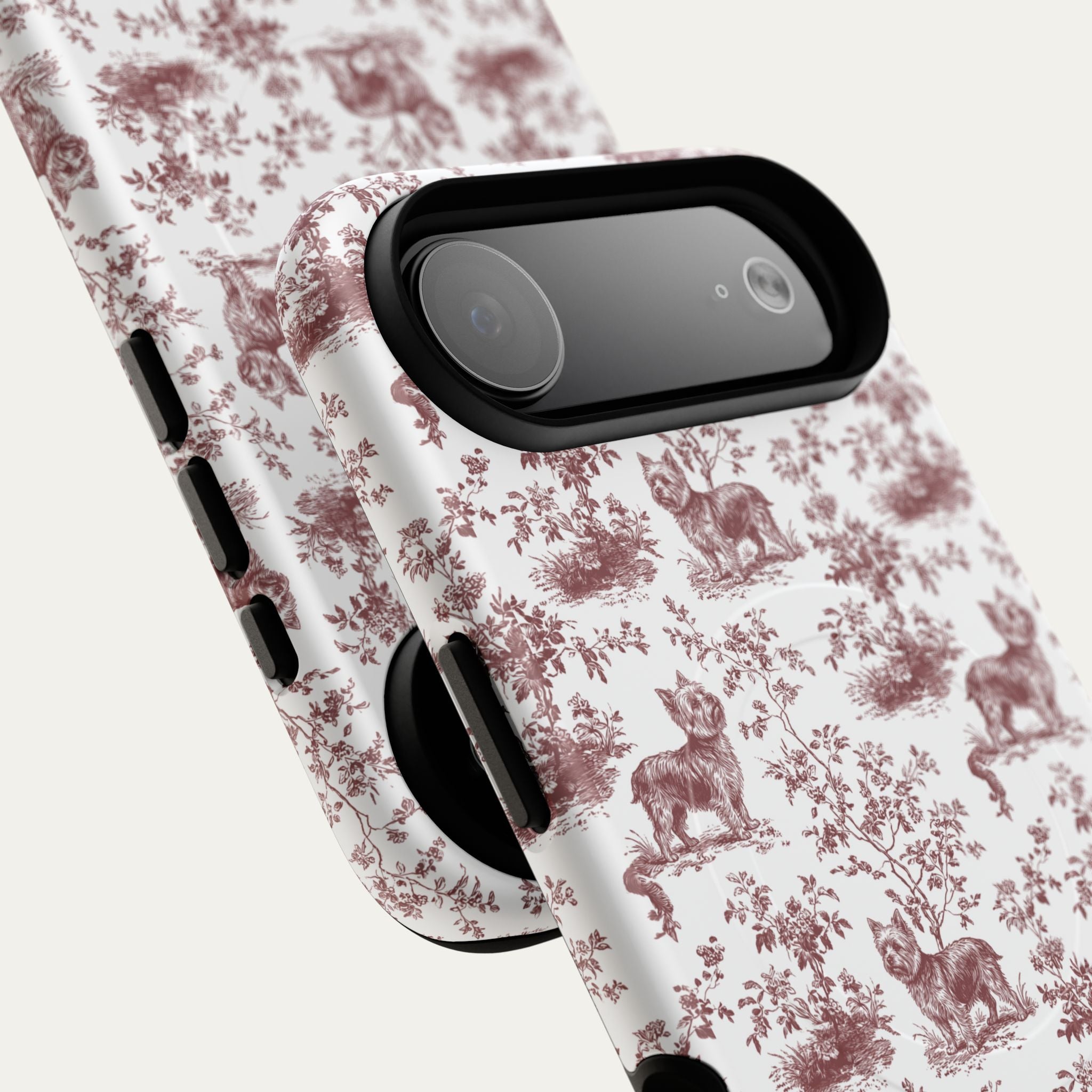 Yorkshire Terrier Burgundy Toile phone Case