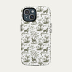 Doberman Sage Green Toile phone Case