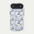 Persian Cat Blue Toile Phone case