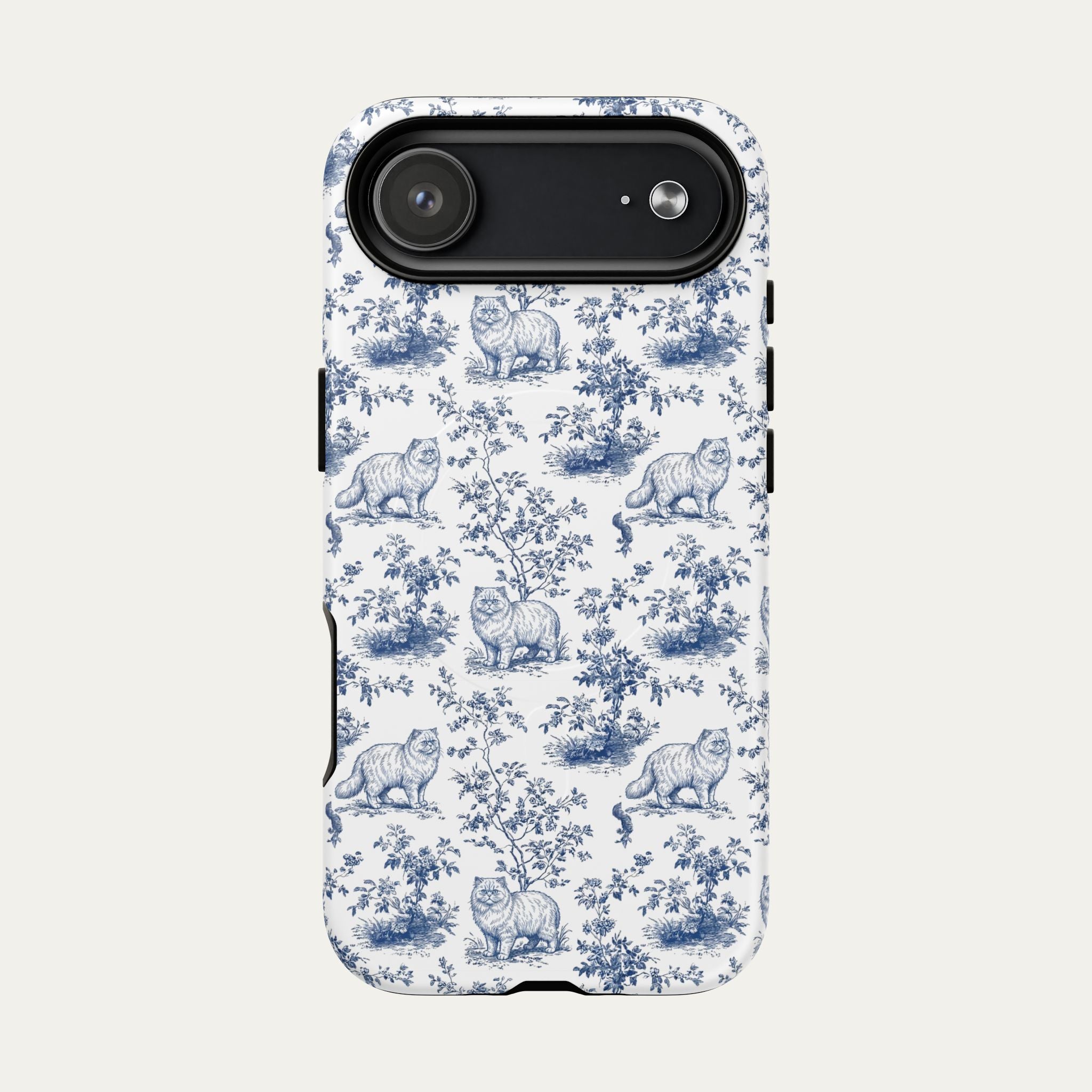 Persian Cat Blue Toile Phone case