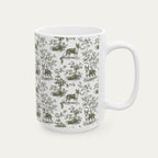 Bull Terrier Sage Green Toile Mug