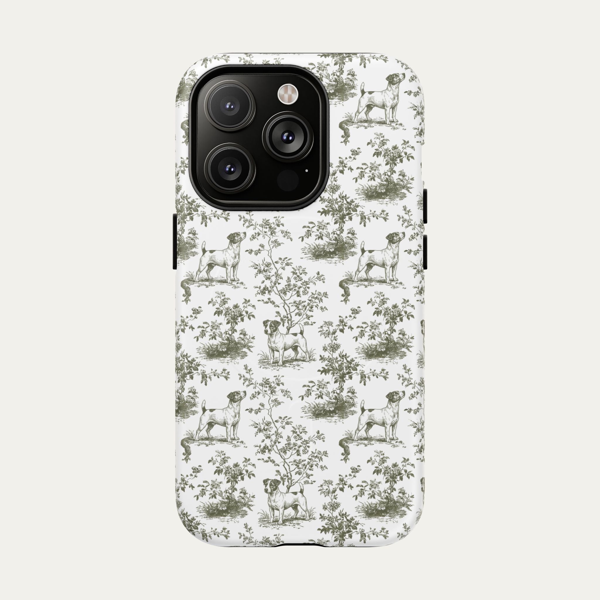 Jack Russell Terrier Sage Green Toile phone Case