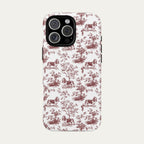 Basset Hound Burgundy Toile phone Case