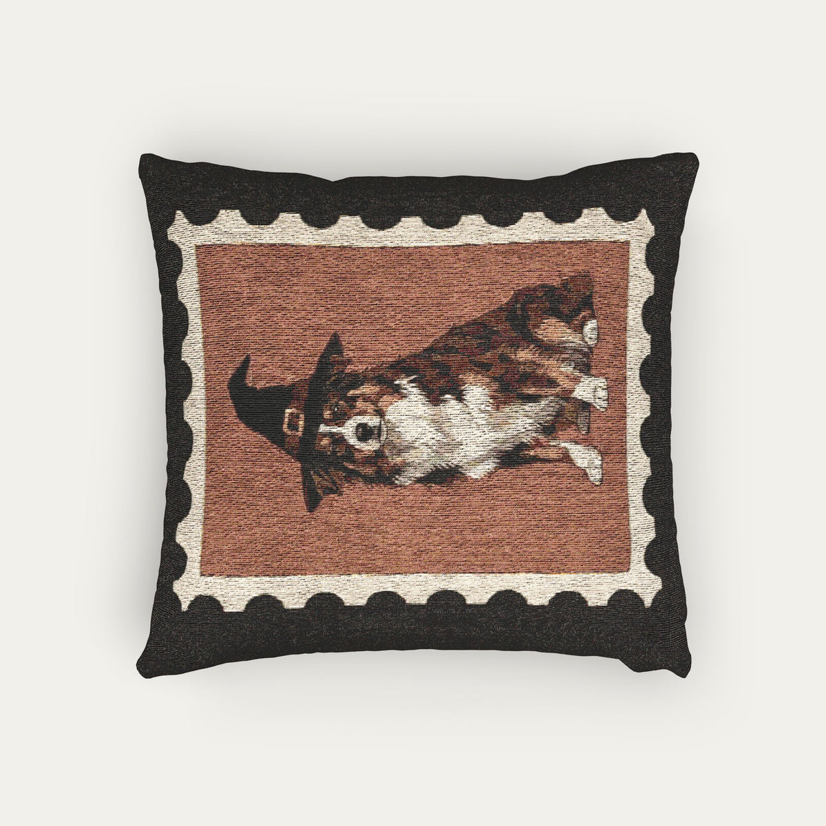 Australian shepherd brown Halloween Woven Pillow