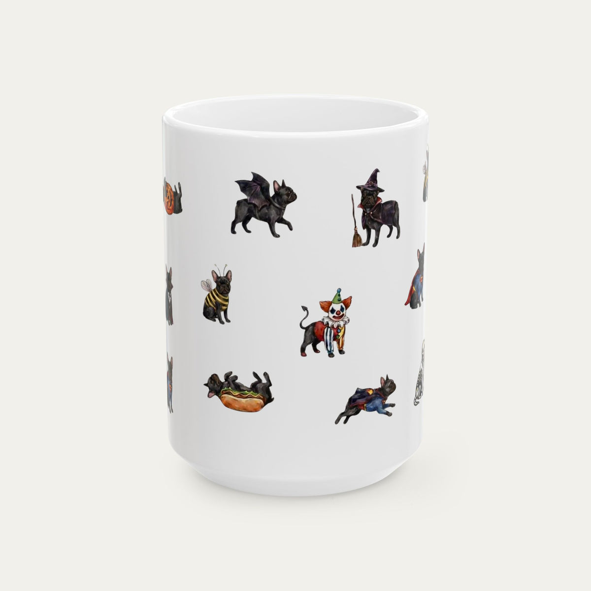 French bulldog Black Halloween mug