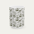 Saint Bernard Sage Green Toile Mug