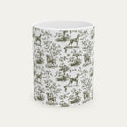 Weimaraner Sage Green Toile Mug