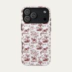 Bloodhound Burgundy Toile phone Case