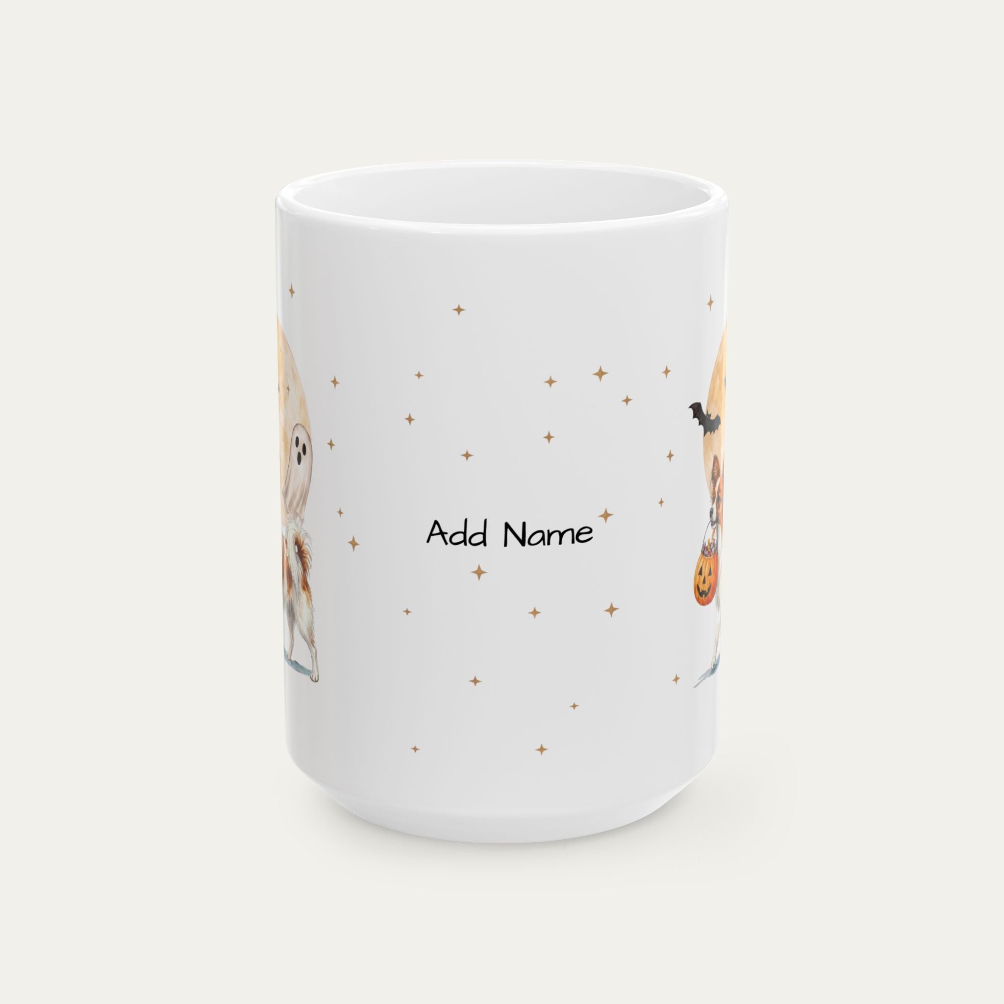 Custom Papillon Halloween mug