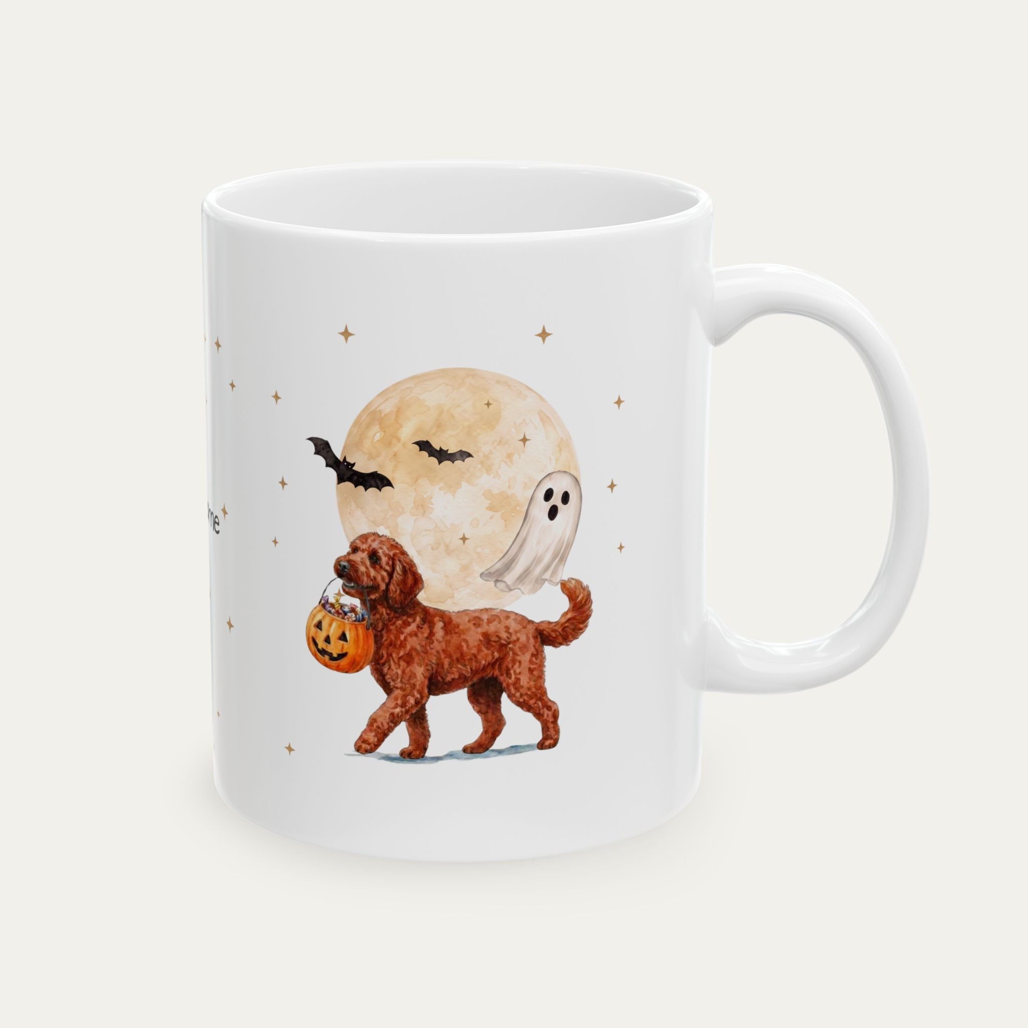 Custom Goldendoodle Apricot 2 Halloween mug