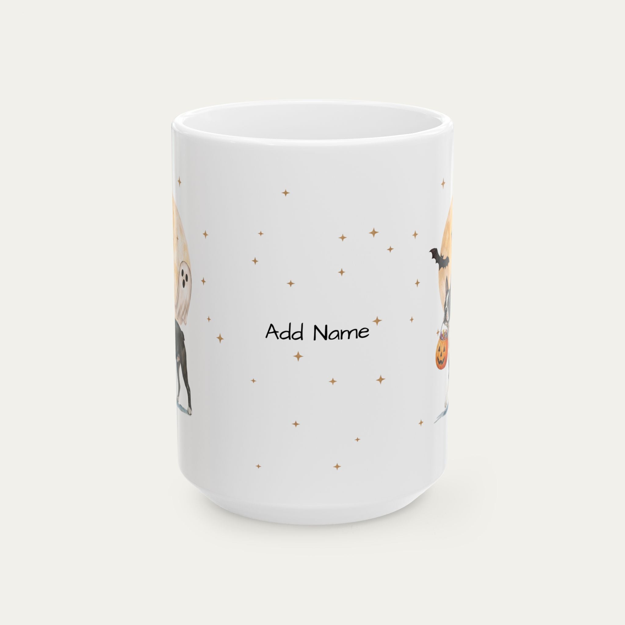Custom Boston Terrier Halloween mug