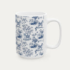 Shiba Inu Blue Toile Mug