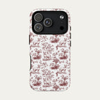 Sphynx Cat Burgundy Toile phone Case