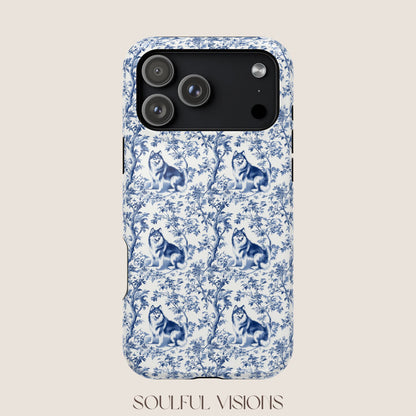 Alaskan Malamute Toile De Jouy Magnetic Phone Case