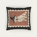 Golden Retriever Cream Halloween Woven Pillow