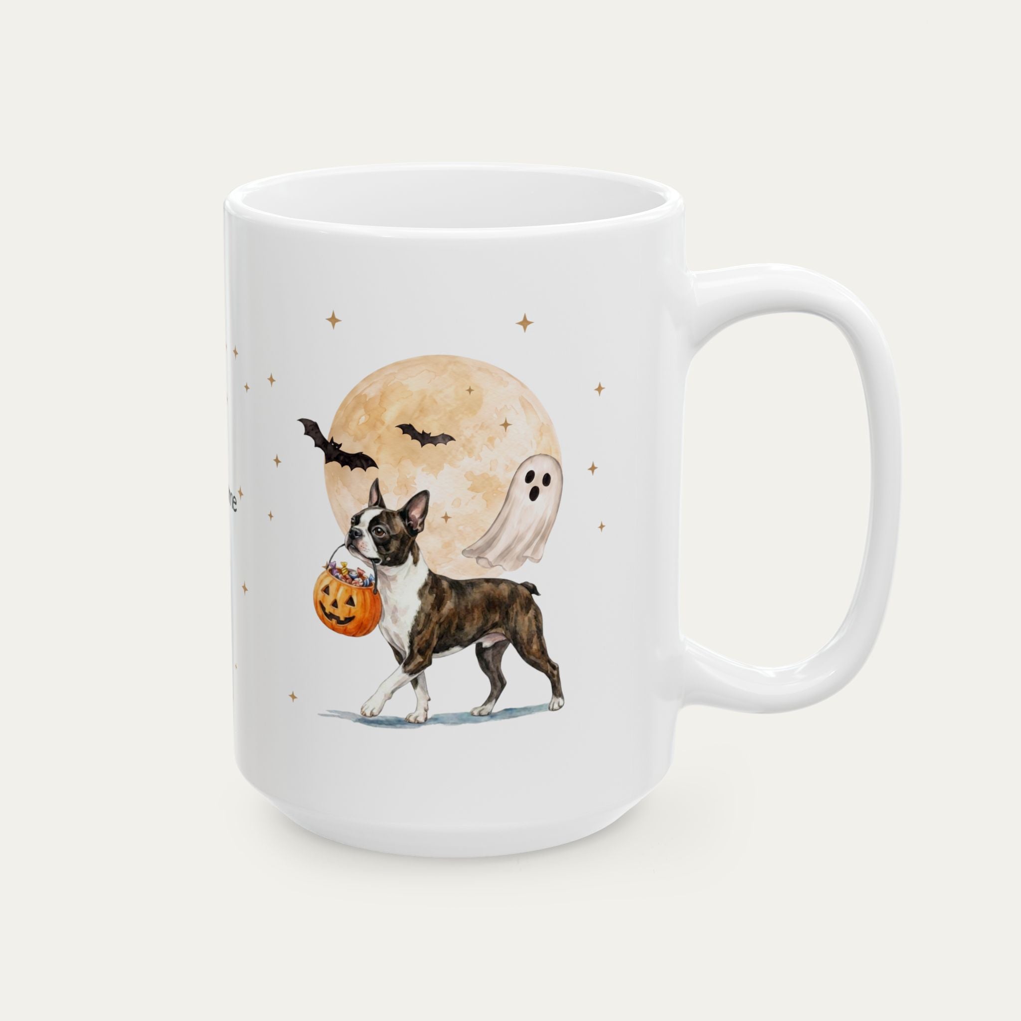 Custom Boston Terrier 2 Halloween mug