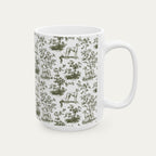 Sloughi Sage Green Toile Mug