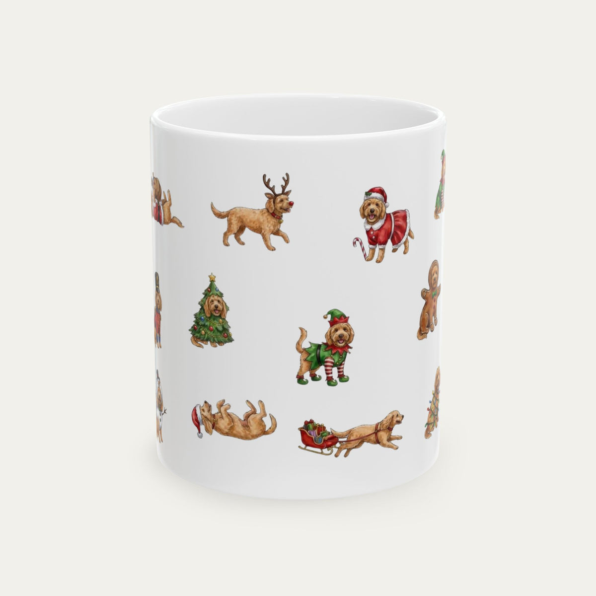 Goldendoodle Apricot Christmas Mug