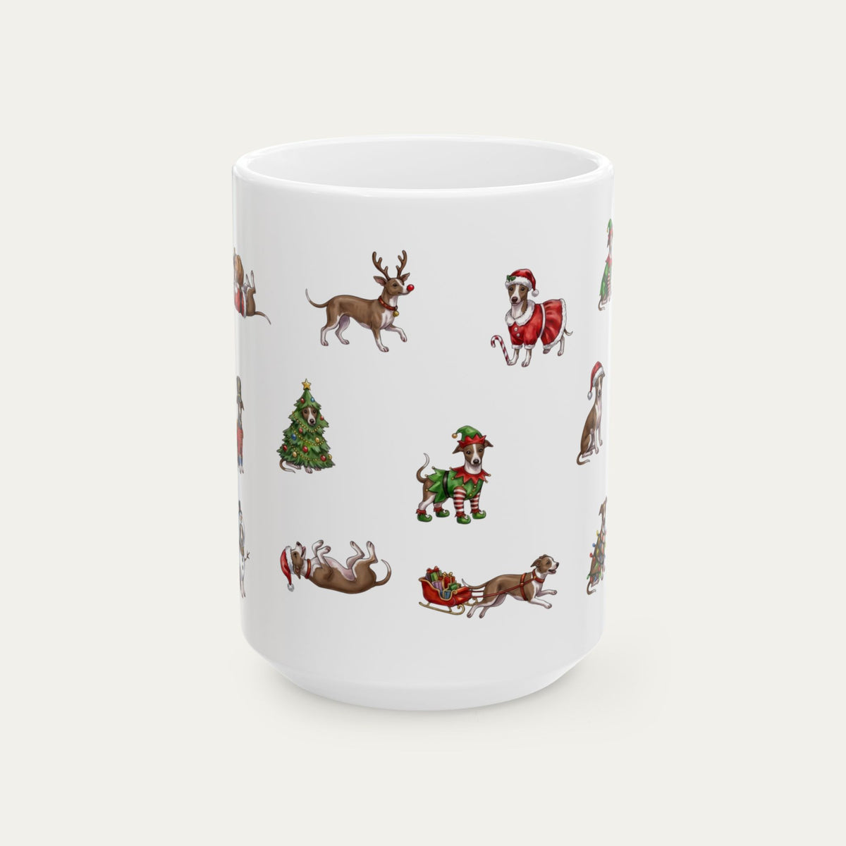 Greyhound Christmas Mug