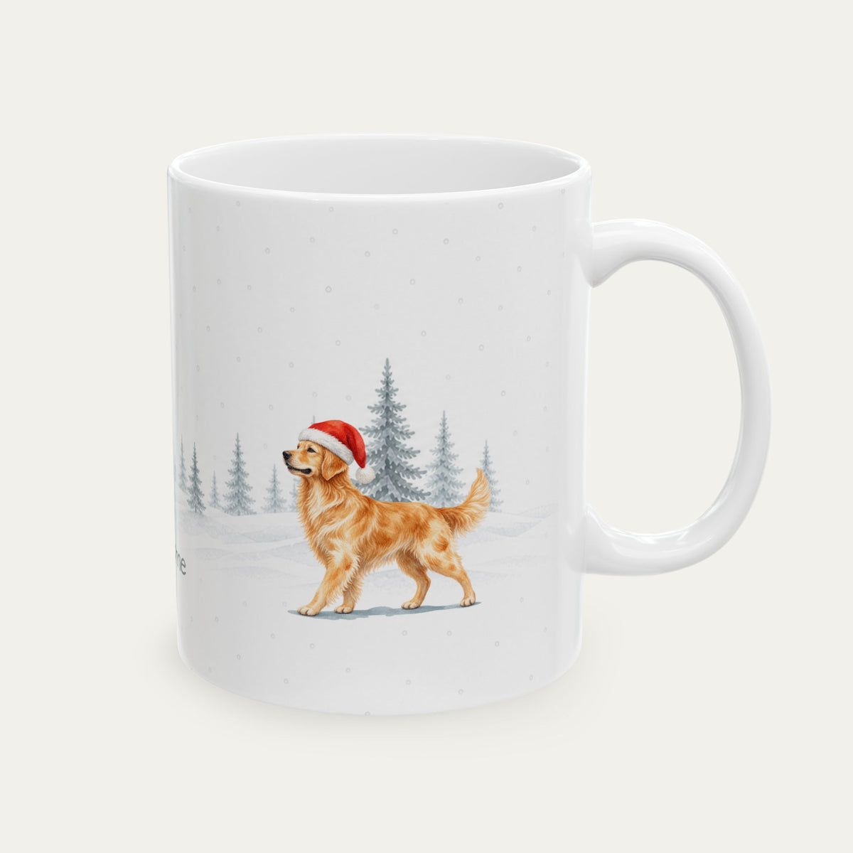 Custom Golden Retriver Christmas Santa Hat Mug