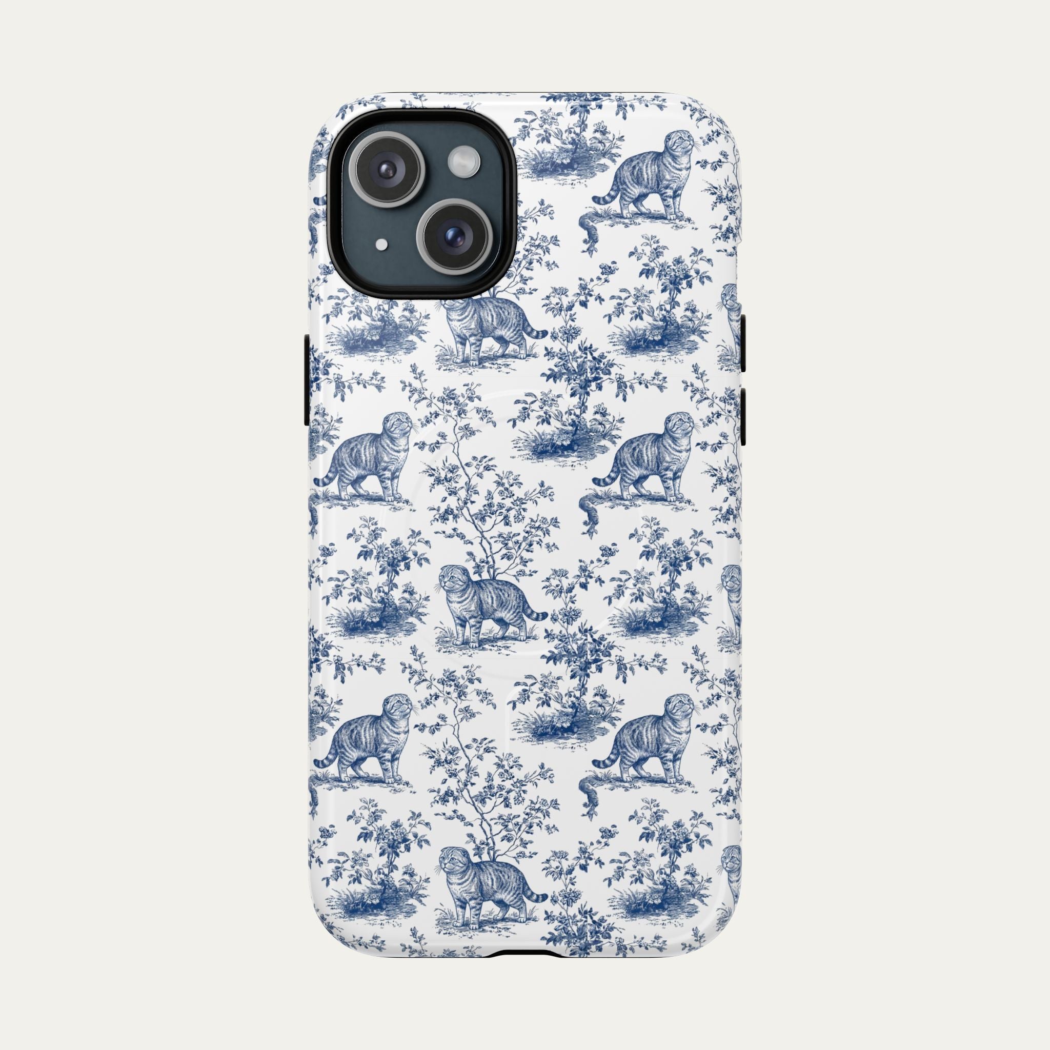 Scottish Fold Cat Blue Toile Phone case