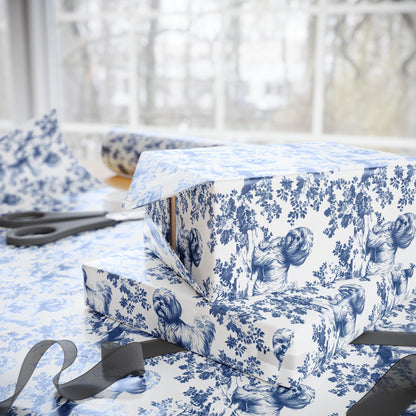 Shih Tzu French Toile De Jouy Wrapping Paper