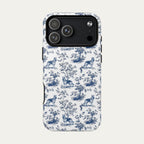 German Shepherd Blue Toile Phone case
