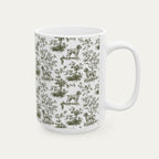 Wirehaired Pointing Griffon Sage Green Toile Mug