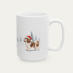 Custom Shih Tzu Liver and White Christmas Santa Hat Mug