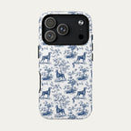 Doberman Blue Toile Phone case