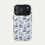 Cocker Spaniel Blue Toile Phone case