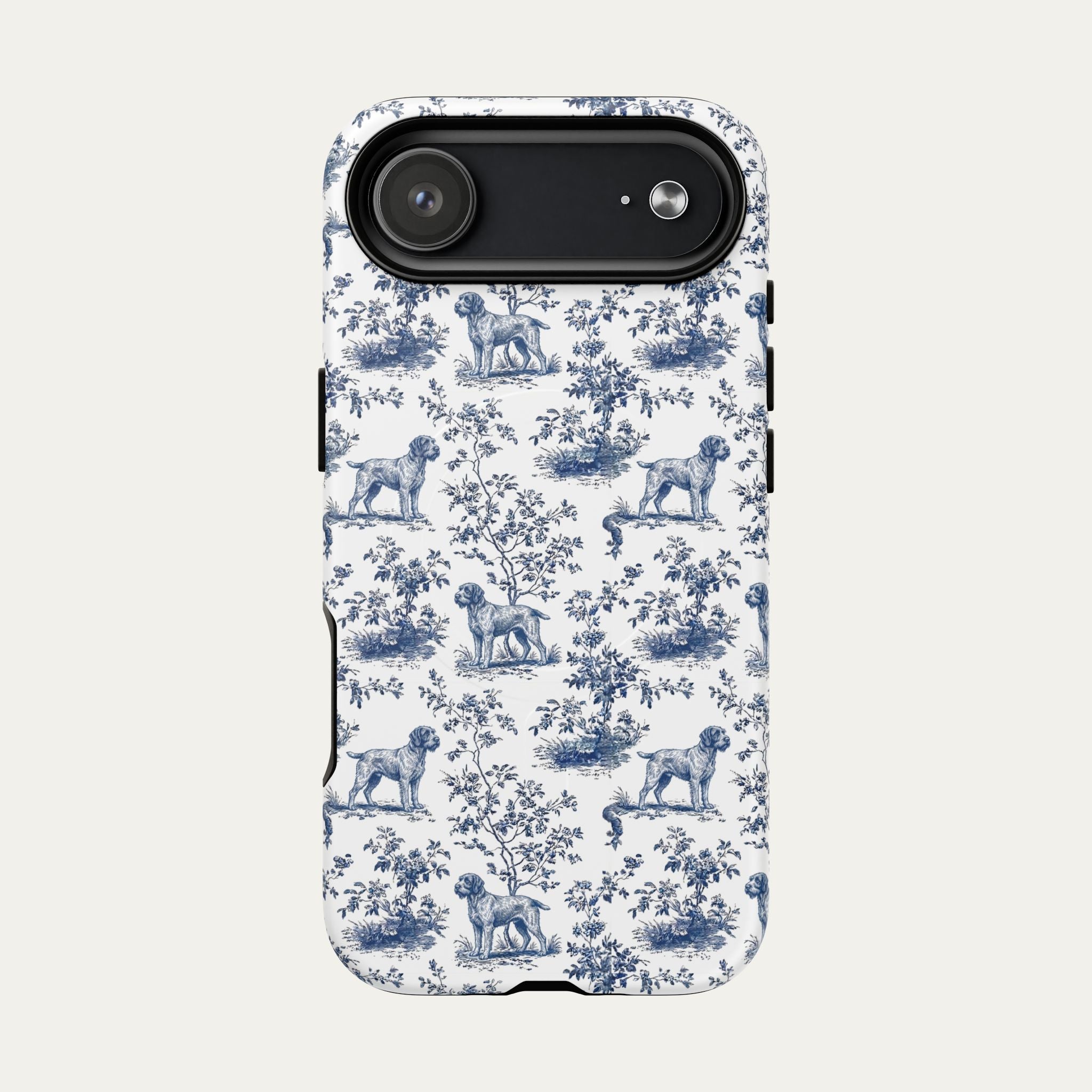 Wirehaired Pointing Griffon Blue Toile Phone case