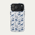Rottweiler Blue Toile Phone case