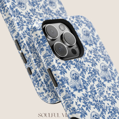 Havanese Toile De Jouy Magnetic Phone Case