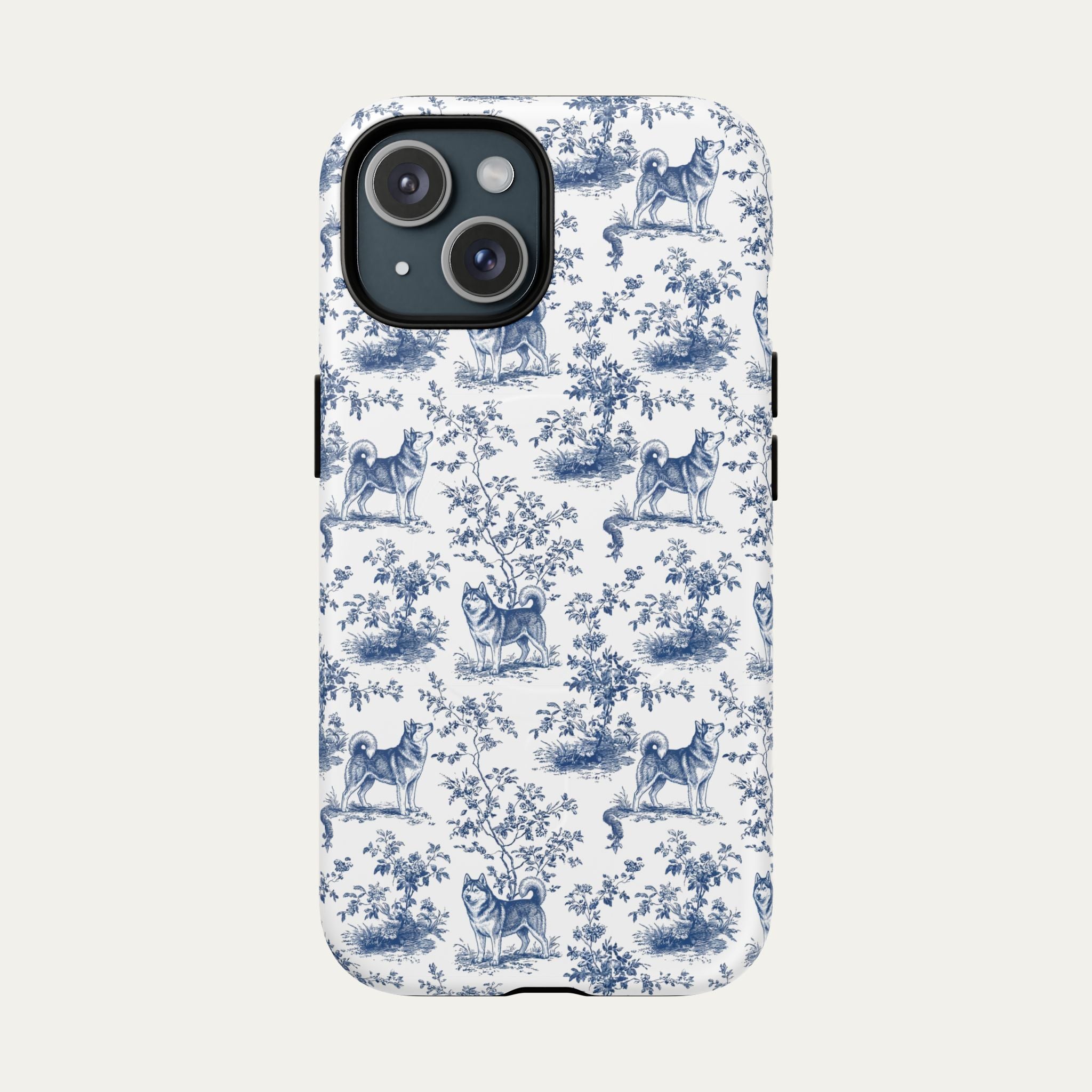 Husky Blue Toile Phone case