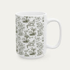 Golden Retriever Sage Green Toile Mug