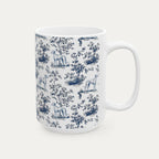 Sloughi Blue Toile Mug