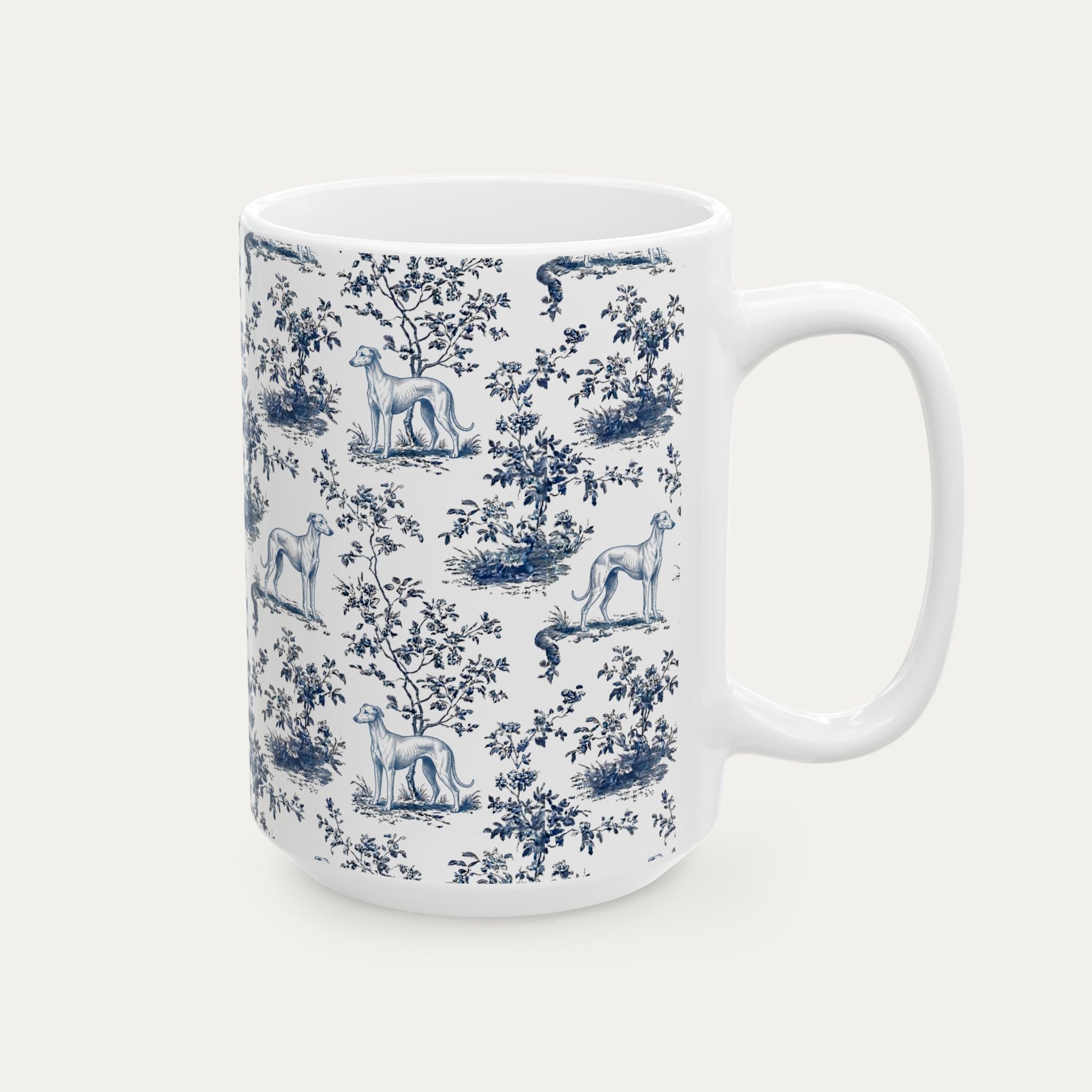 Sloughi Blue Toile Mug