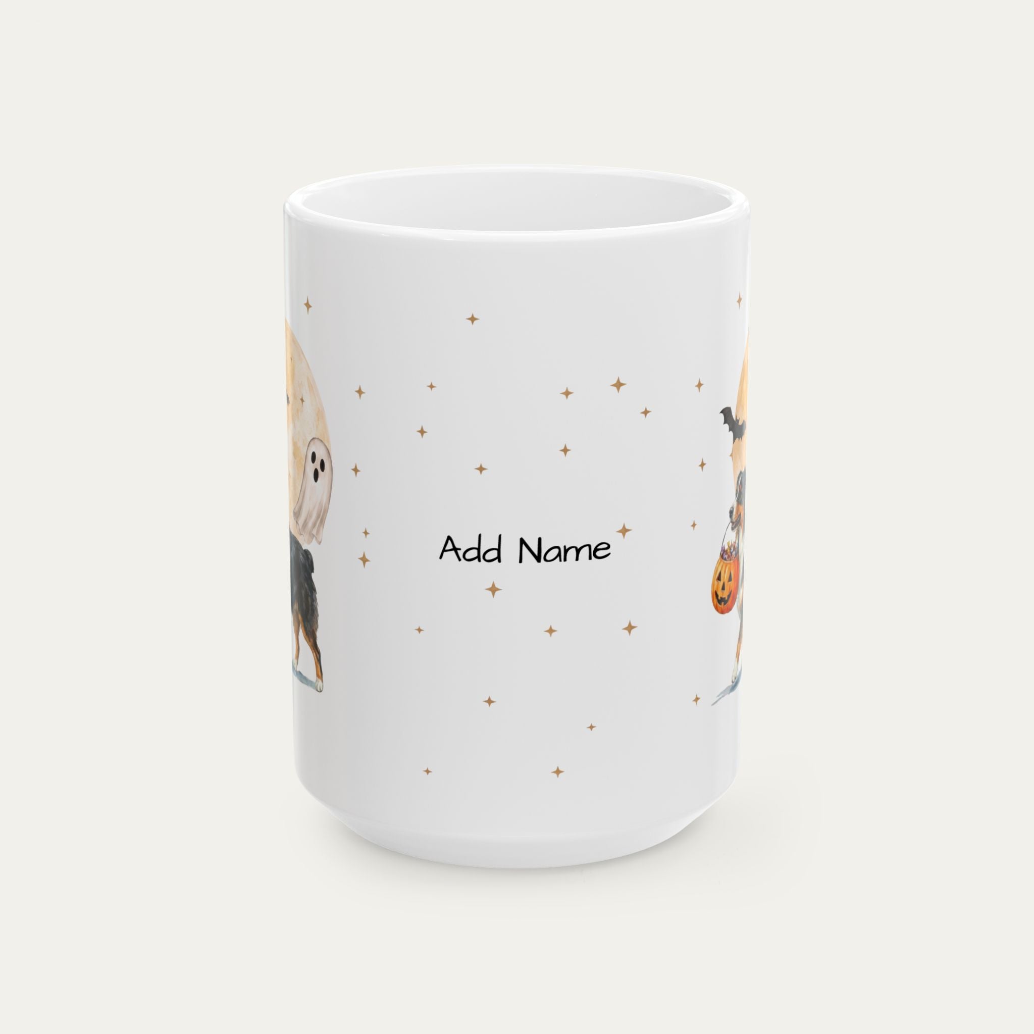 Custom Australian Shepherd Tri color Halloween mug