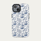 Greyhound Blue Toile Phone case