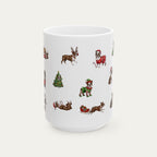 Boston Terrier Brown and White Christmas Mug
