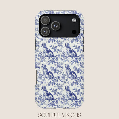 Bloodhound Toile De Jouy Magnetic Phone Case