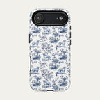Labrador Retriever Blue Toile Phone case