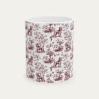 Poodle Burgundy Toile Mug