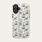 Corgi Sage Green Toile phone Case