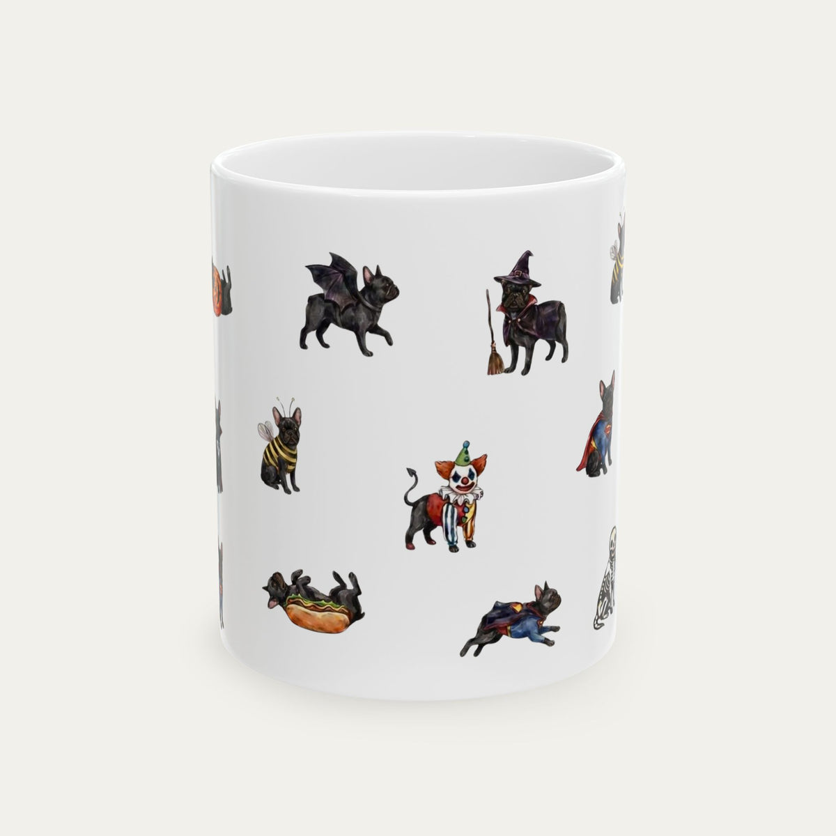 French bulldog Black Halloween mug