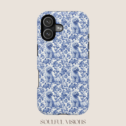 Labradoodle Toile De Jouy Magnetic Phone Case