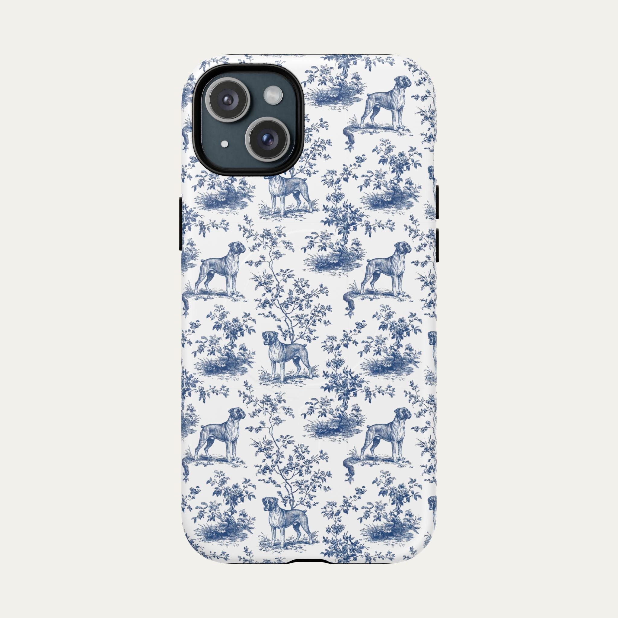 Boxer Blue Toile Phone case
