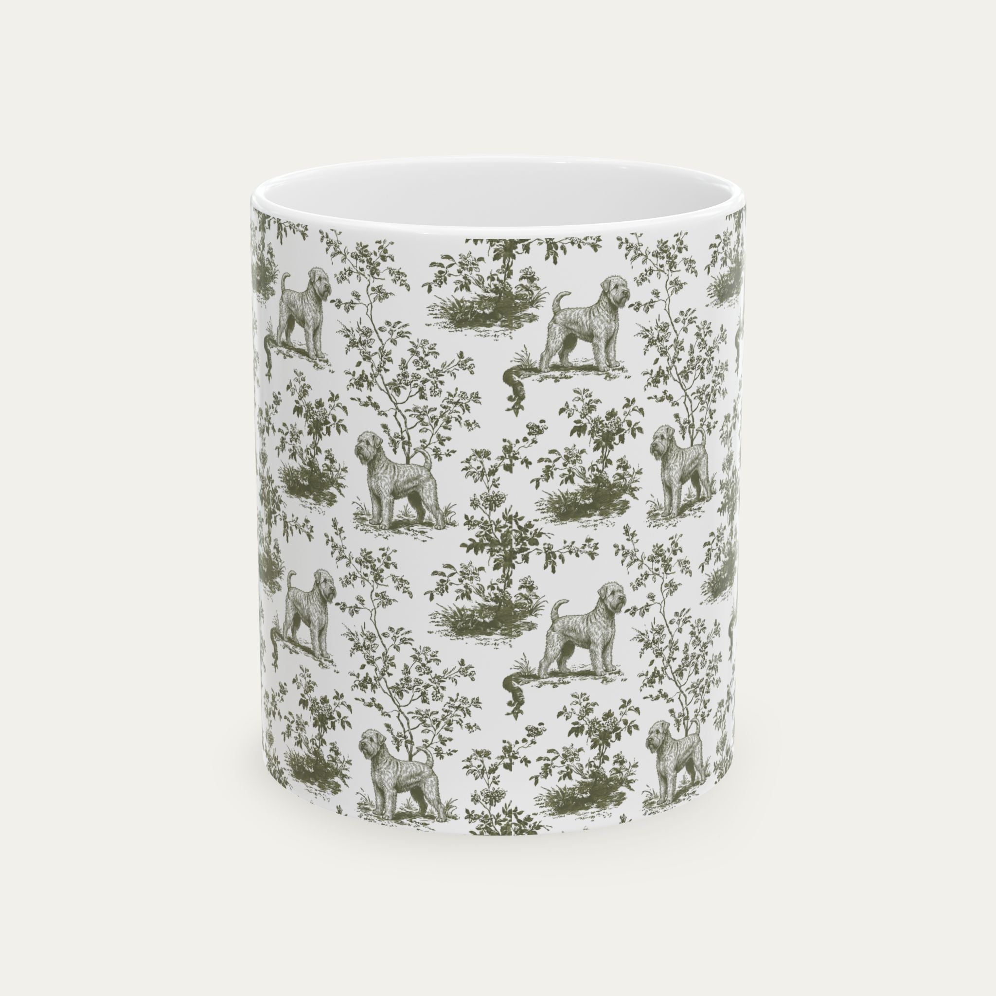 Wheaten Terrier Sage Green Toile Mug