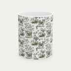 Chihuahua Longhaired Sage Green Toile Mug